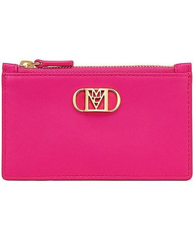 MCM Mode Travia Leather Card Case - Pink