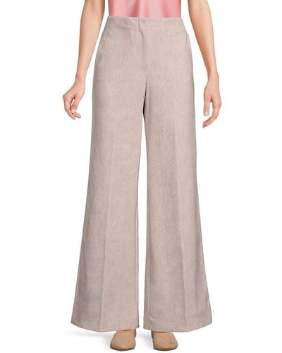 Theory Clean Terena Wide Leg Trousers - Pink
