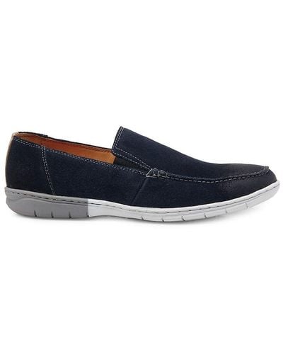 Sandro Moscoloni Manson Suede Venetian Loafers - Blue