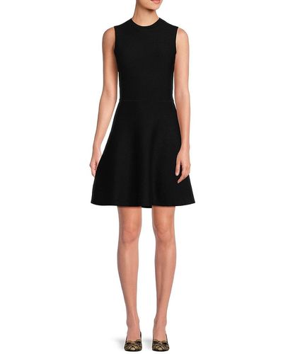Theory Merino Wool & Silk Blend Mini Dress - Black