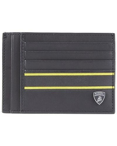 Lamborghini Leather Card Case - Black