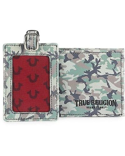 True Religion 2-piece Flague Wallet & luggage Tag Gift Set - Multicolour