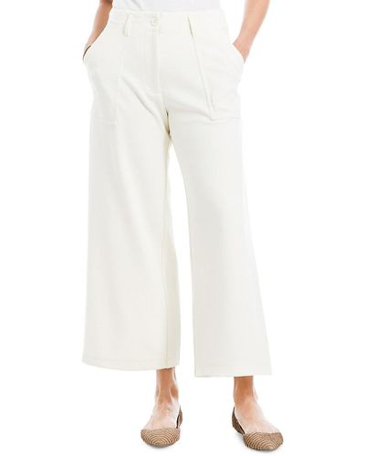 Max Studio Cropped Wide Leg Trousers - Natural