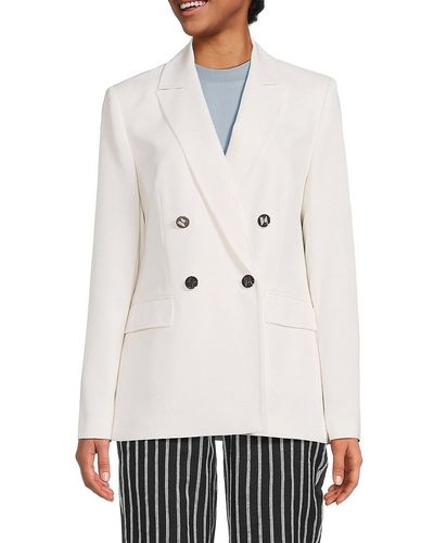 Karl Lagerfeld Double Breasted Blazer - White
