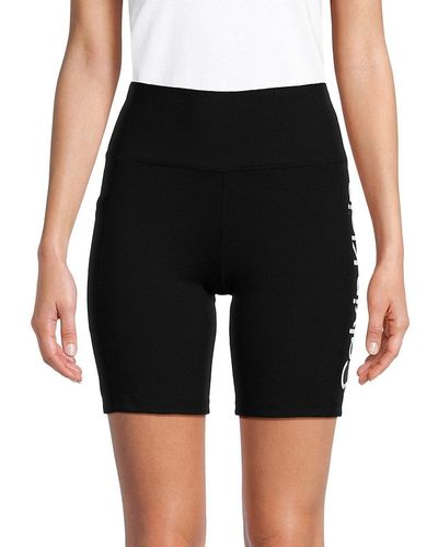 Calvin Klein Logo Bike Shorts - Black