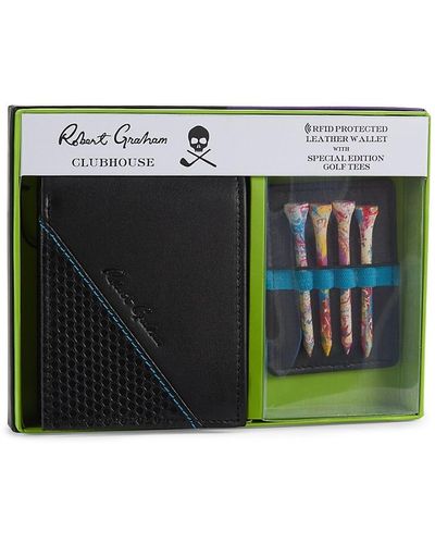 Robert Graham Eagle 2-piece Bi Fold Wallet & Golf Tee Gift Set - Black