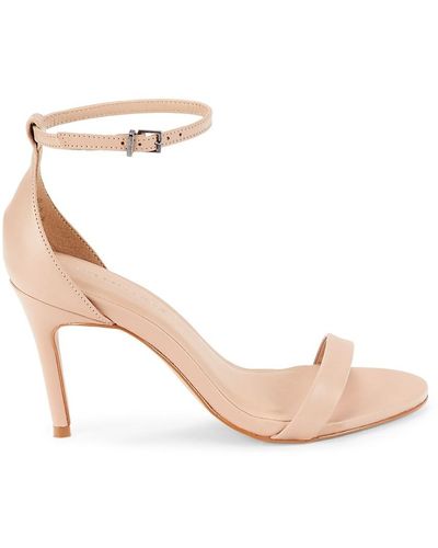 Saks Fifth Avenue Saks Fifth Avenue Sammiy Leather Heel Sandals - Pink