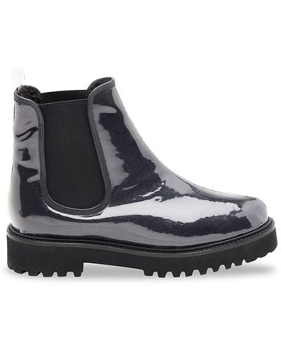 Andre Assous Peggy Water Resistant Vinyl Chelsea Boots - Black