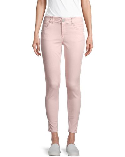 Democracy Faded Ankle Jeans - Pink