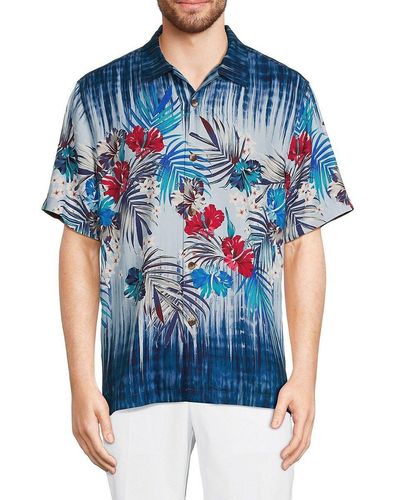 Cleveland Indians Tommy Bahama Fuego Floral Short Sleeve Button-Up