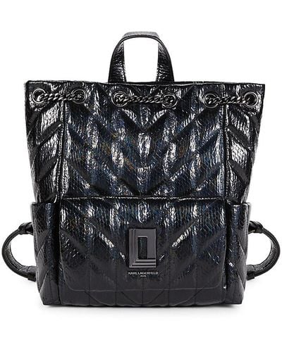 Karl Lagerfeld Lafayette Quilted Backpack - Black