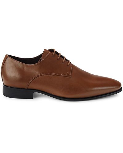 Geox High Life Leather Derbys - Brown