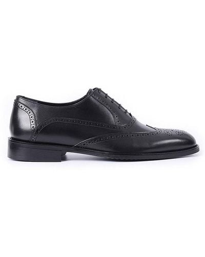 VELLAPAIS Anderson Wingtip Leather Oxford Brogues - Black