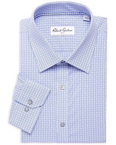 Robert Graham Lester Checked Dress Shirt - Blue