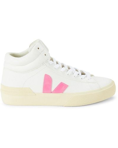 Veja Minotaur High Top Leather Trainers - Pink
