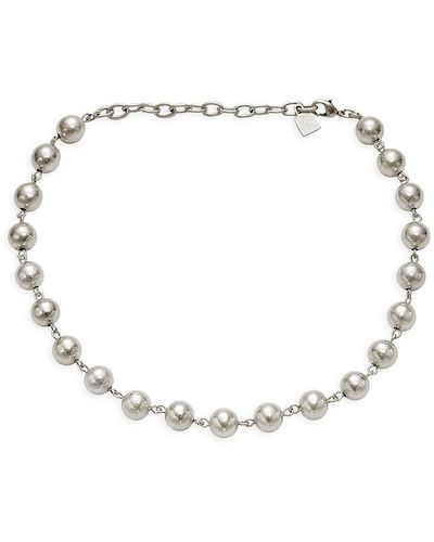 DANNIJO Jordan Silverplated Beaded Necklace - Metallic