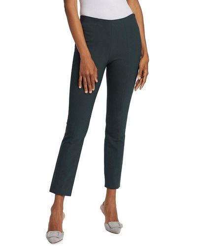 Vince Cotton Blend Seamed Skinny Pants - Black