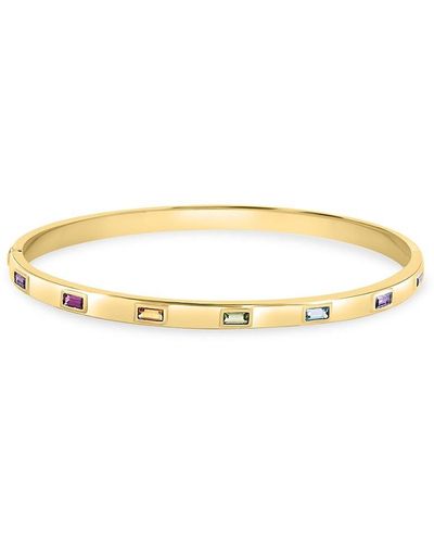 Effy ENY 14K Goldplated & Multi Stone Bangle Bracelet - Metallic