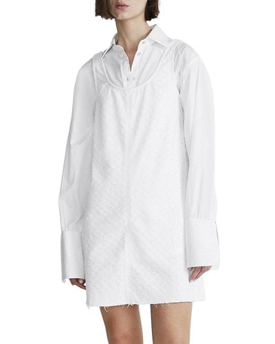 Rag & Bone Kimmie Tweed Shift Mini Dress - White