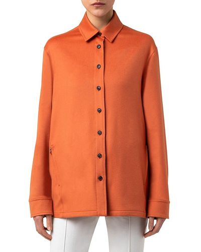 Akris Cashmere Shirt Jacket - Orange