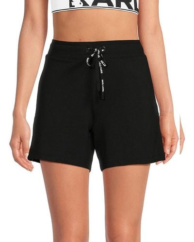 Karl Lagerfeld Logo Drawstring Shorts - Black