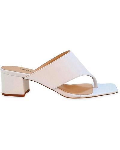 Estelle Block Heel Leather Sandals - Pink