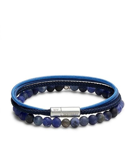 Tateossian 2-piece Multi Strand & Beaded Bracelet Set - Blue