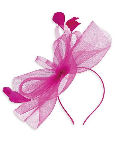 San Diego Hat Girl'S Bow Organza Headband - Pink