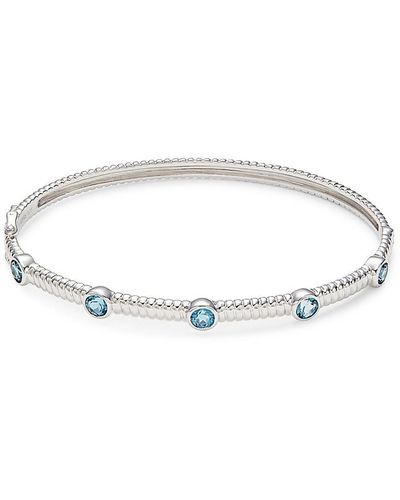 Effy ENY Sterling Silver & Blue Topaz Bangle Bracelet - White