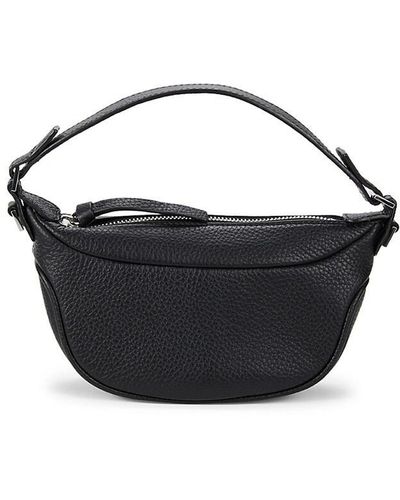 BY FAR Mini Leather Top Handle Bag - Black