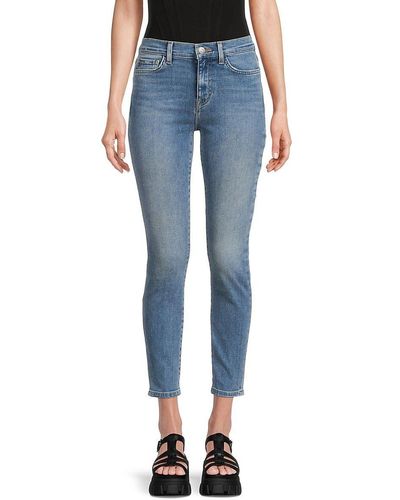 Current/Elliott The Stiletto Mid Rise Ankle Jeans - Blue