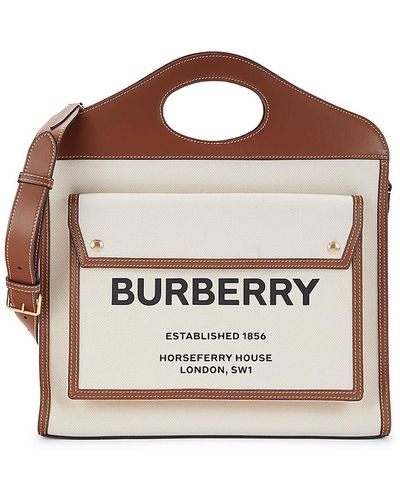 Burberry Logo Shoulder Bag - Brown
