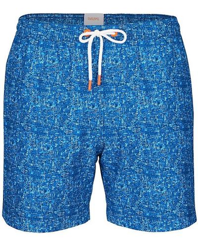 Swims Ponza Cross Hatch Swim Shorts - Blue