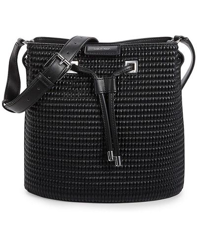 Calvin Klein Ash Crossbody Bucket Bag - Black