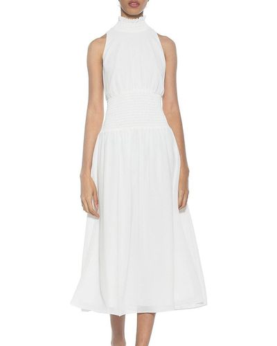 Alexia Admor Landry Midi Fit & Flare Dress - White