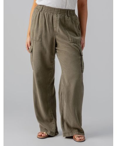 Sanctuary Relaxed Reissue Cargo Standard Rise Pant Burnt Olive Inclusive Collection - Green