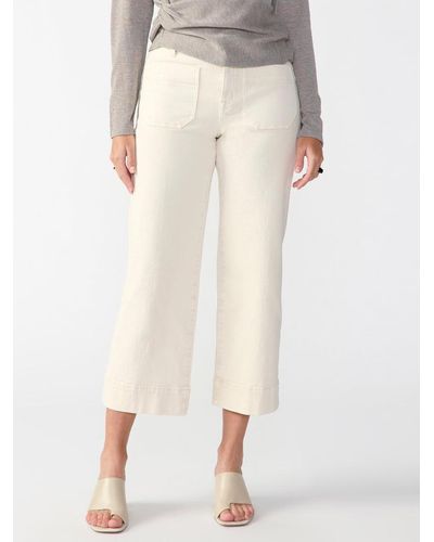 Sanctuary The Marine Standard Rise Crop Trouser Pant French Vanilla - Natural