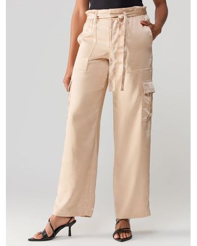 Sanctuary All Tied Up High Rise Cargo Pant Moonlight Beige - Multicolor