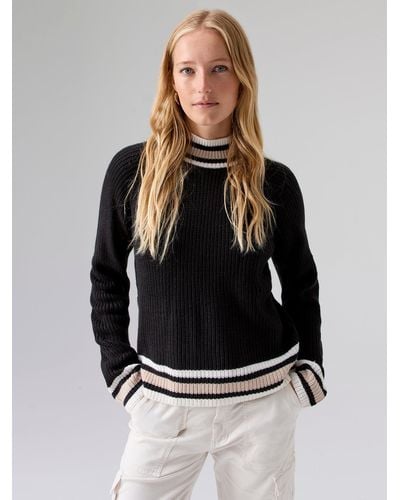 Sanctuary Sporty Stripe Sweater Black Multi