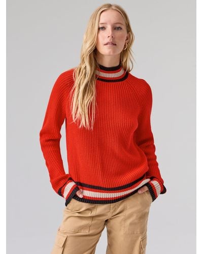Sanctuary Sporty Stripe Sweater Red Multi