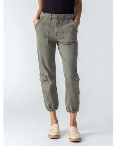Sanctuary Brooklyn Cargo High Rise Pant Mossy Green - Gray