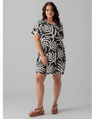 Sanctuary The Only One T-shirt Dress Night Palm Inclusive Collection - Gray