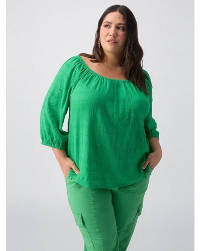Sanctuary Beach To Bar Blouse Green Goddess Inclusive Collection