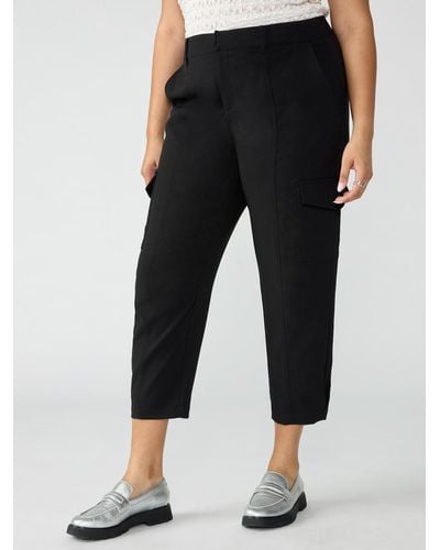 Sanctuary Polished Standard Rise Cargo Pant Black Inclusive Collection - White