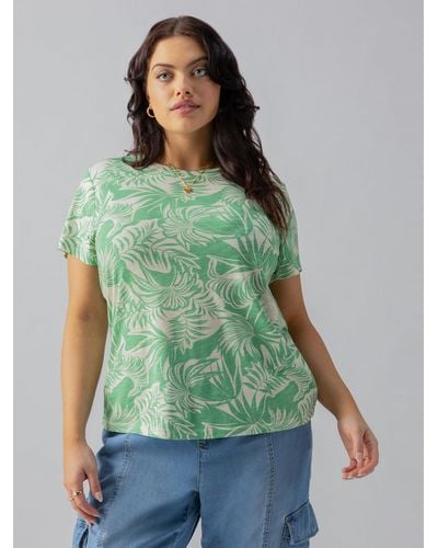 Sanctuary The Perfect Tee Cool Palm Inclusive Collection - Green