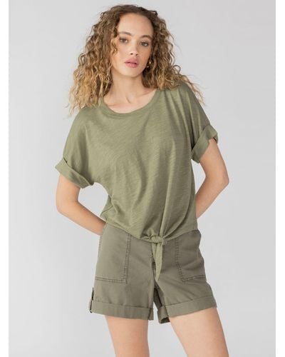 Sanctuary All Day Tie Tee Trail Green