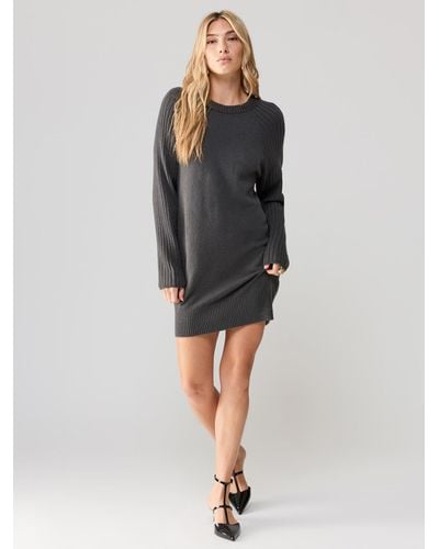 Sanctuary City Girl Sweater Dress Mineral - Black