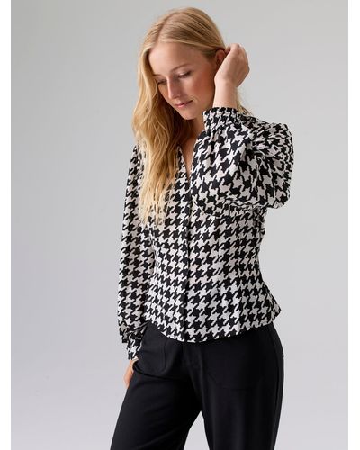 Sanctuary Be My Muse Shirt Pulse Houndstooth - Multicolor