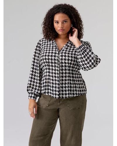 Sanctuary Be My Muse Shirt Pulse Houndstooth Inclusive Collection - Multicolor