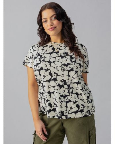 Sanctuary The Perfect Tee Echo Blooms Inclusive Collection - Brown